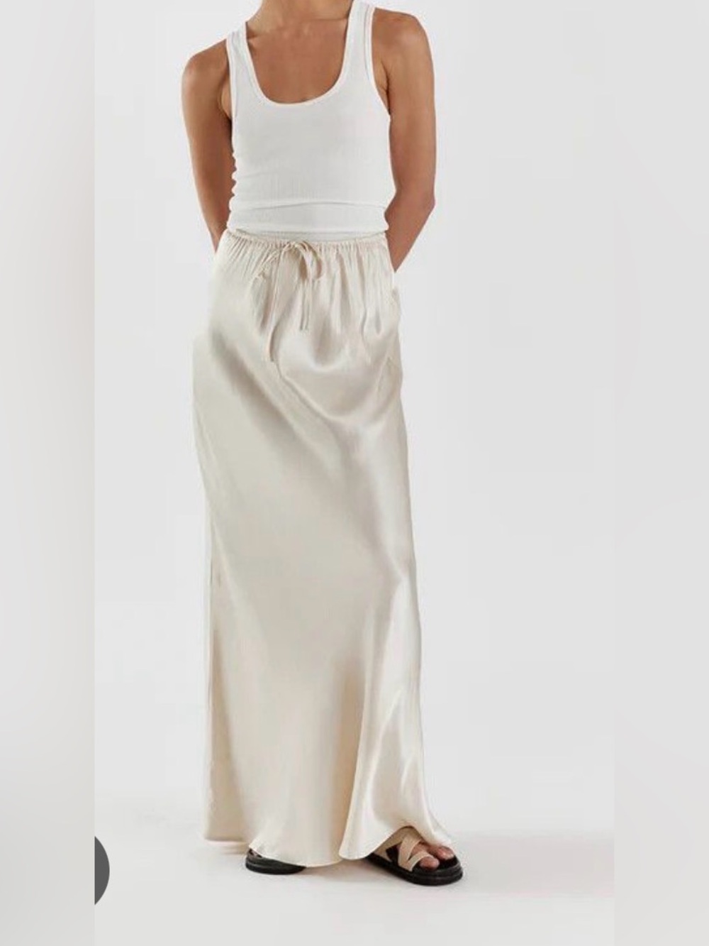Diish Mason Satin Maxi Skirt